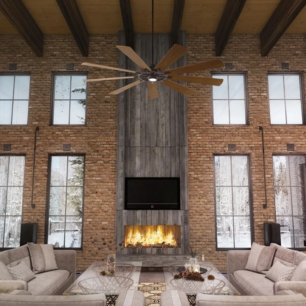 KICHLER KLF-GENTRY-85-WZ GENTRY Ventilátoros lámpa Sötét Dió, Könnyű Dió, Cink LED IP44