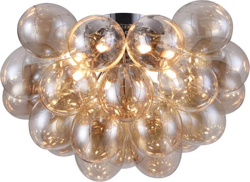 MAYTONI MOD112CL-08G BALBO Glamour Mennyezeti Lámpa Borostyán, Nikkel G9 IP20