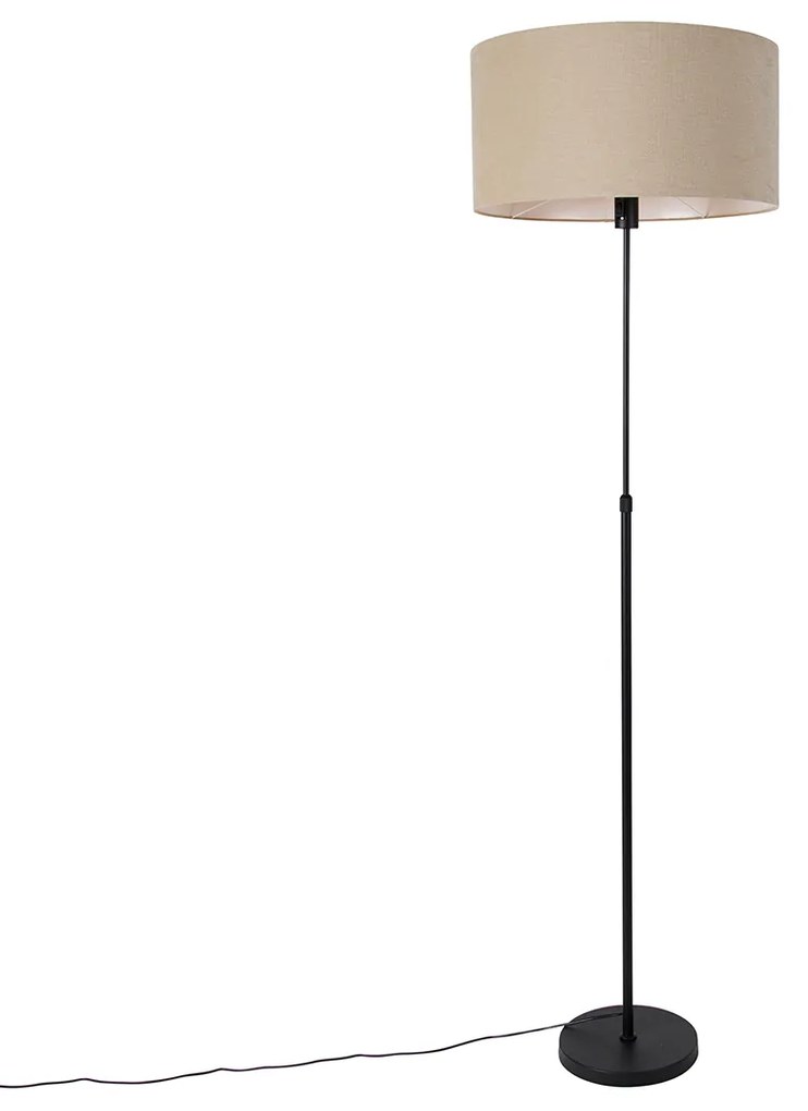 Állólámpa fekete állítható árnyékolóval világosbarna 50 cm - Parte