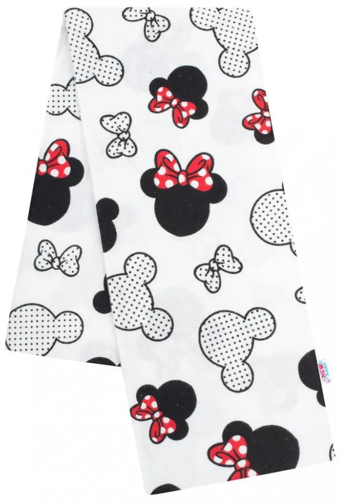 Flanel pelenka nyomtatott mintával New Baby fehér Mickey &amp; Minnie