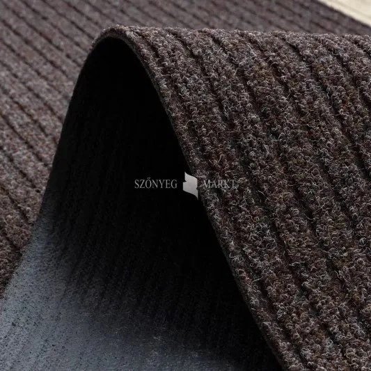 Egyszínű, sötétbarna szennyfogó szőnyeg méterben 100 cm szélességű
