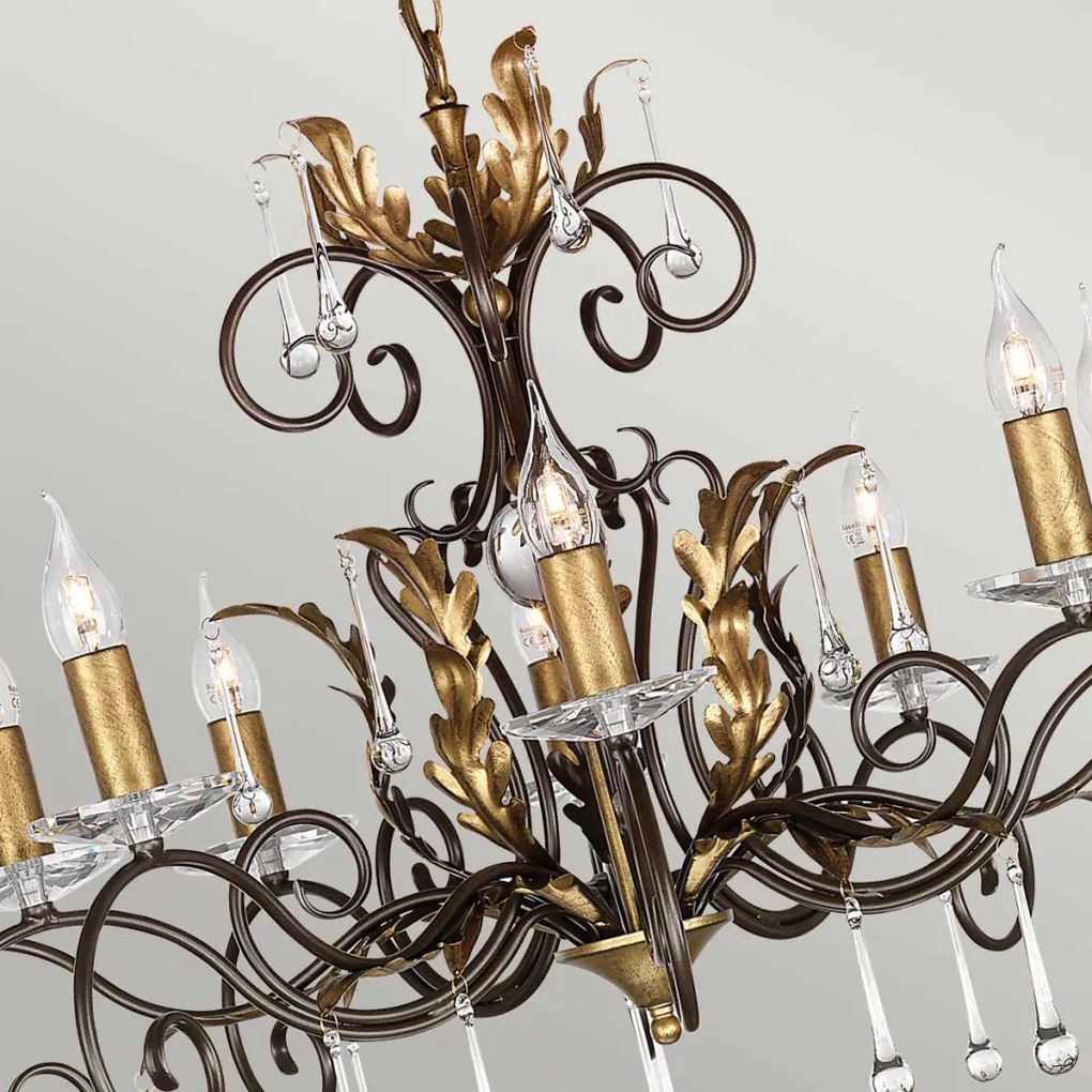 Elstead Lighting AMARILLI AML10-BRONZE Csillár 10x60W/E14