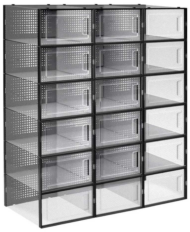 BOXIFY moduláris polc rekeszekkel, fekete