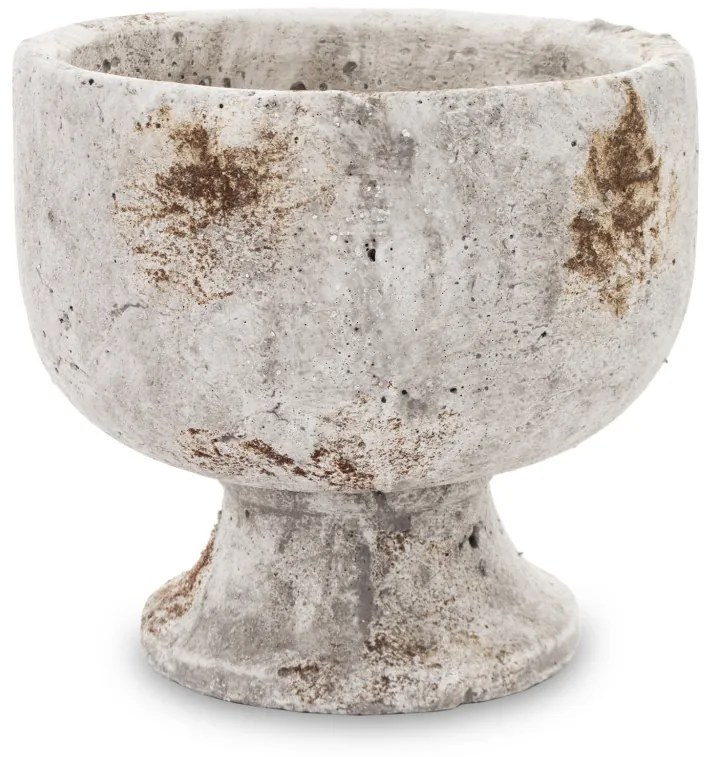 Cyrus design Kaspó cement szürke, barna 19x20x20cm