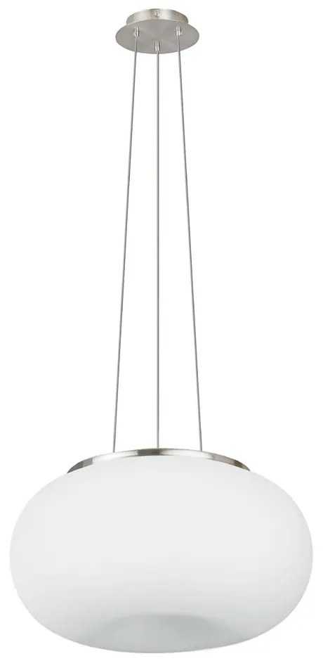 Fehér-ezüstszínű függőlámpa üveg búrával ø 44,5 cm OPTICA – EGLO