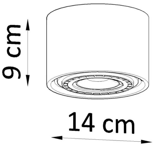 Mennyezeti lámpa BASIC AR111 1xGU10/40W/230V beton