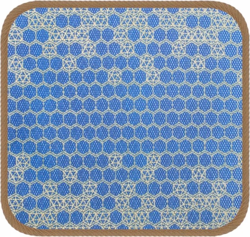 Esőálló kerti párna 40x40cm- mézeskalács mintás kék