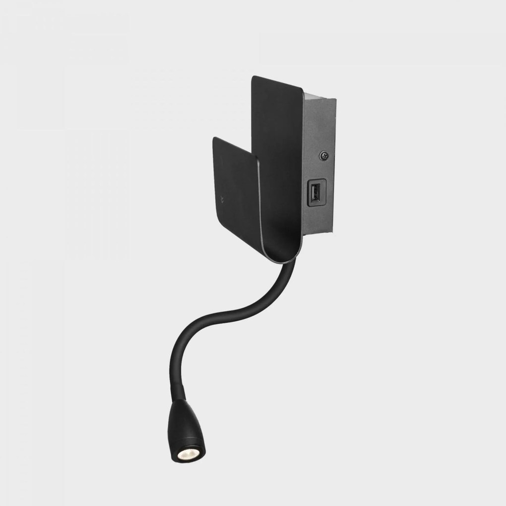 Kohl Lighting KOHL-Lighting Pixy fali lámpa 120x70 mm fekete 7+3 W Cr