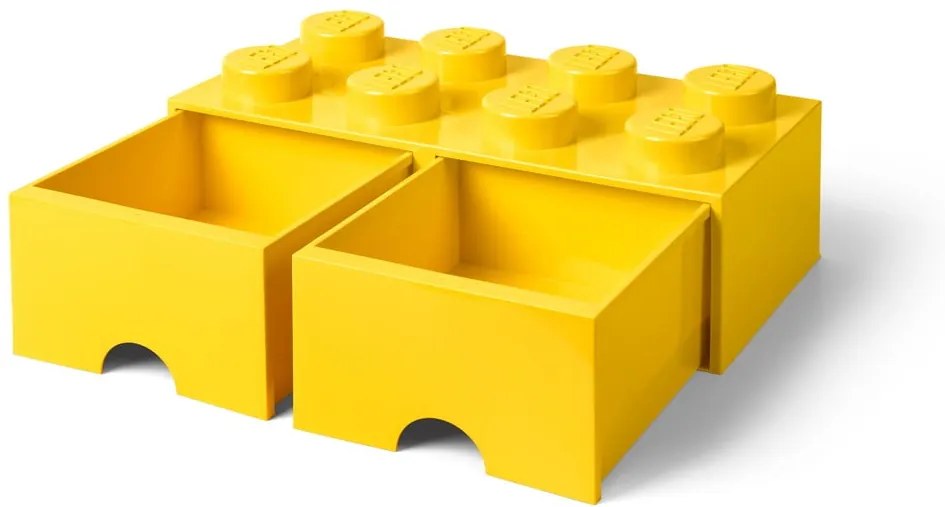 Sárga 2 fiókos tárolódoboz - LEGO®