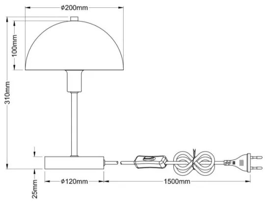 Globo 24009S - ATOMA asztali lámpa 1xE14/40W/230V