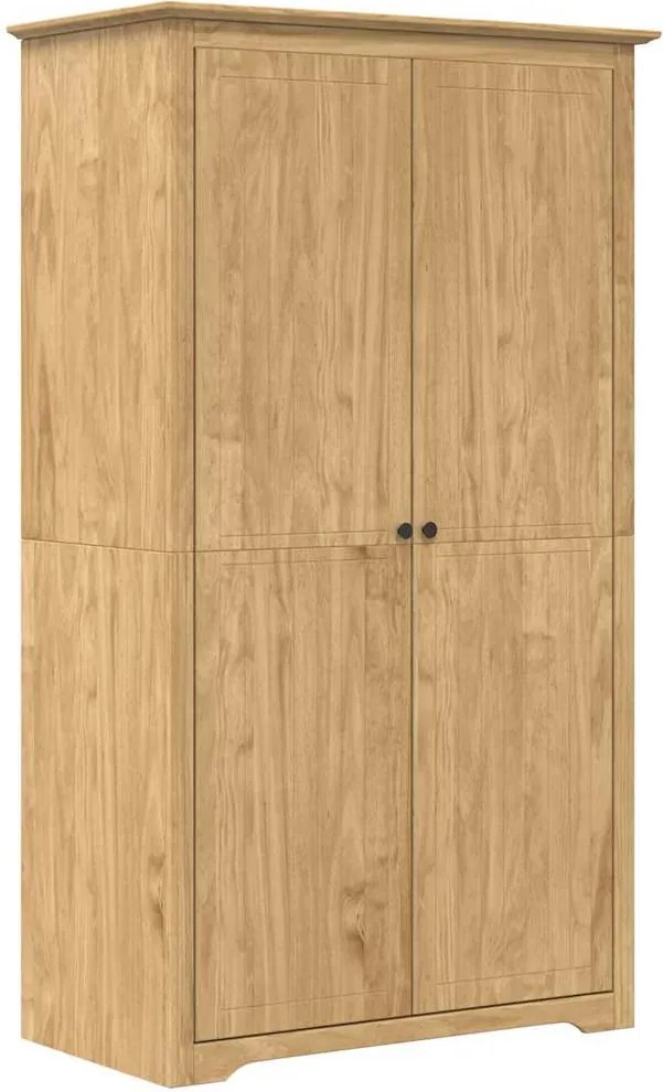 vidaXL Ruhásszekrény ajtóval BODO Méz barna 53,5 x 99 x 173 cm Faanyag