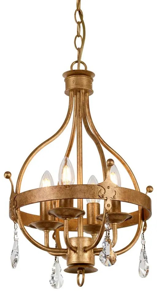 ELSTEAD WINDSOR4-GOLD WINDSOR Klasszikus Csillár Antik Arany E14 IP20