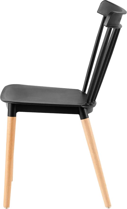 Étkezőszék, fekete/bükk, ZOSIMA