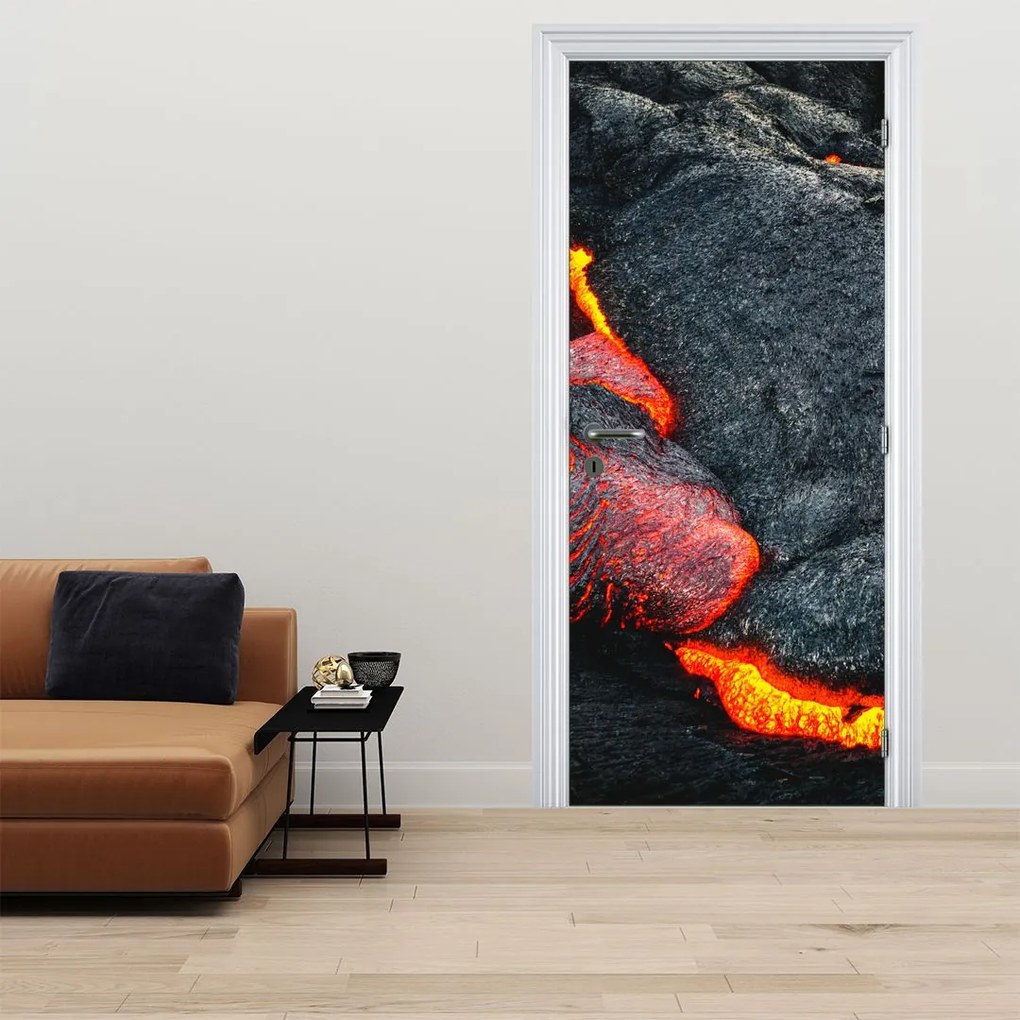 Fotótapéta ajtóra - Láva (95x205cm)