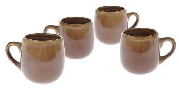 Barna kerámia eszpresszó bögre szett 4 db-os 100 ml – Dakls