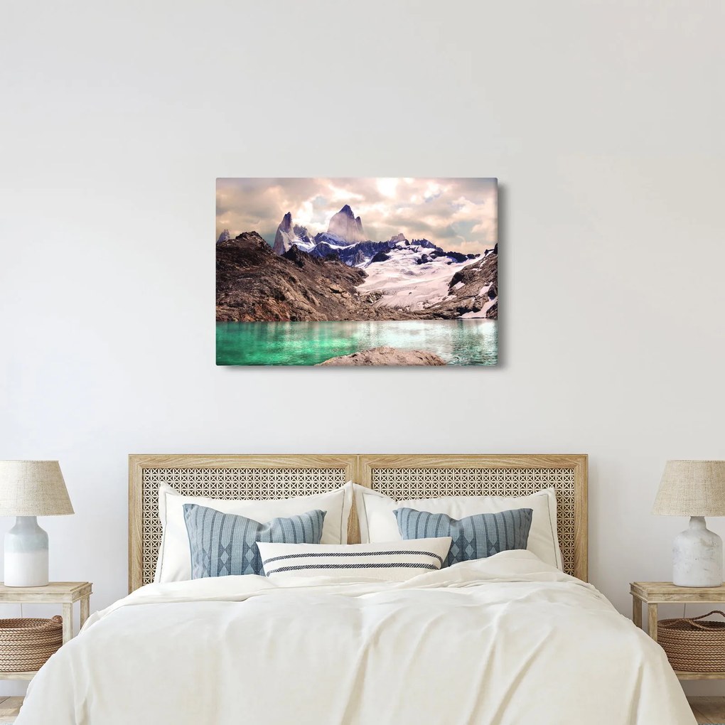 Hegyi tó képe (90x60 cm)
