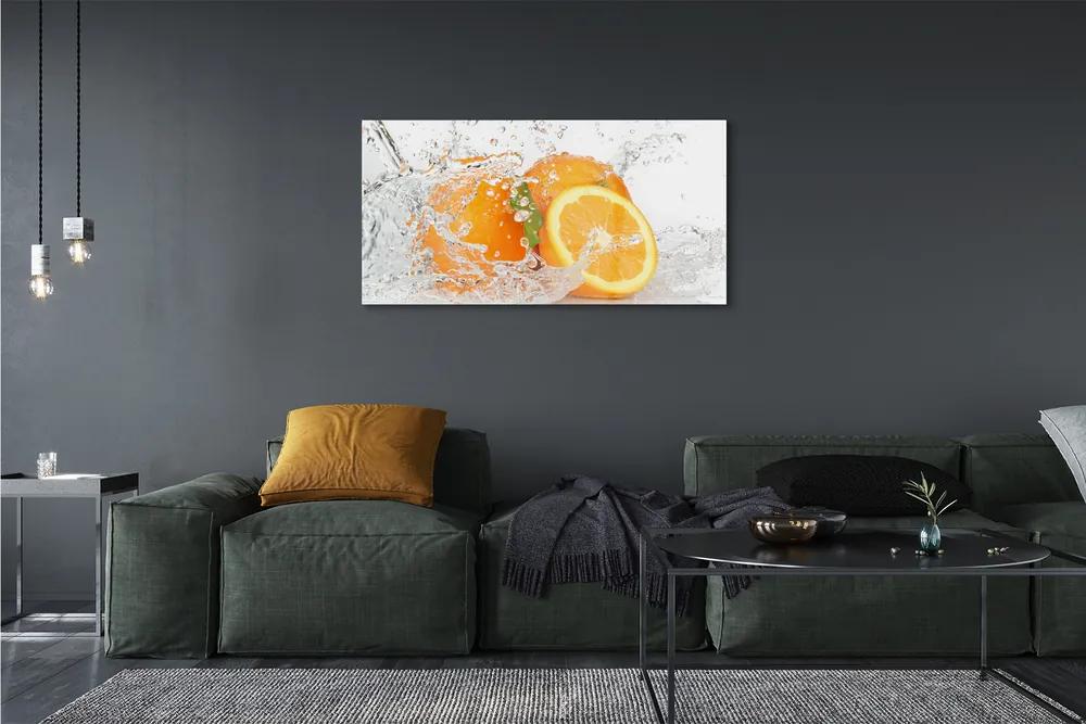 Üvegképek Narancs vízben 100x50 cm
