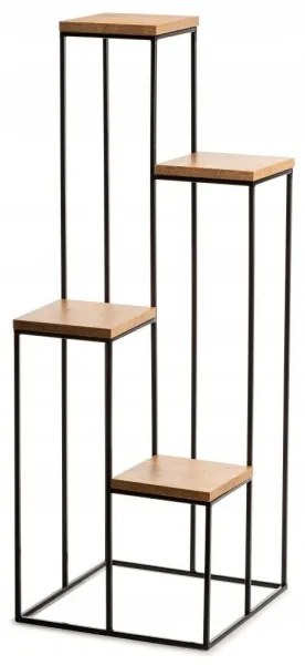 Virágállvány 110x40 cm fekete/barna