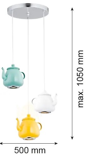 Argon 1326 - Függeszték JAMAJKA 3xGU10/50W/230V