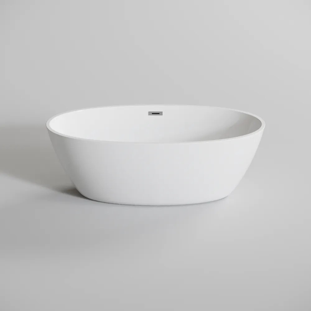 OVAL szabadon álló fürdőkád, fehér, 170x80x58 cm
