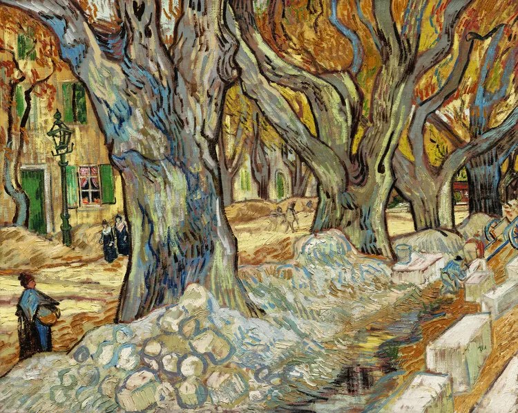 Reprodukció The Large Plane Trees, Vincent van Gogh