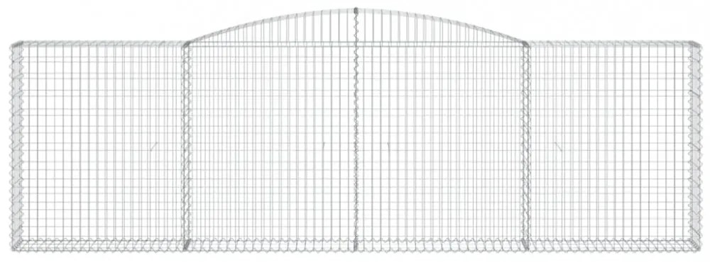 vidaXL 9 db íves horganyzott vas gabion kosár 400x30x120/140 cm