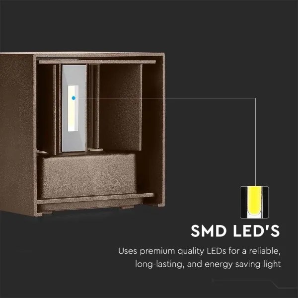 LED Kültéri fali lámpa LED/11W/230V 3000K IP65 barna