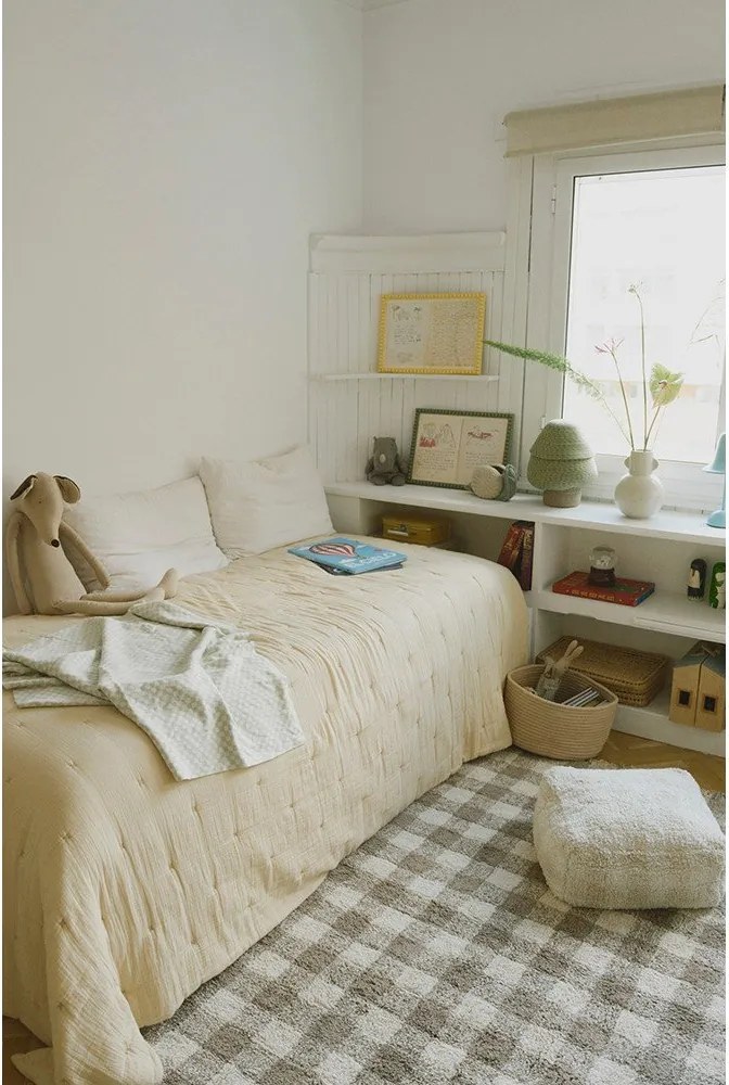 Bézs gyerek babzsákfotel Vichy – Lorena Canals