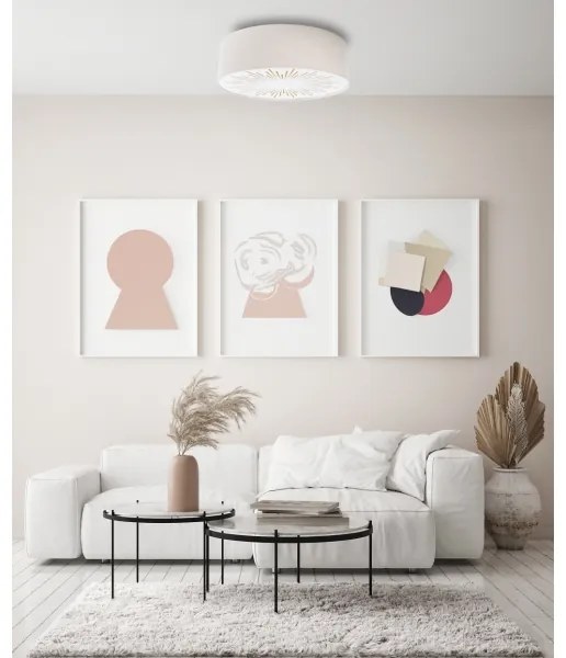 Mennyezeti lámpa RAYS 2xE27/60W/230V átm. 60 cm fehér