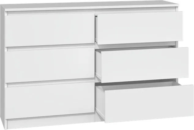 Aldabra M6 120 2X3 komód, 120x75x30 cm, fehér