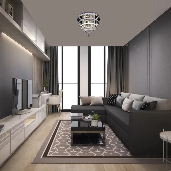 Rabalux 2237 - PALLAS kristály mennyezeti lámpa LED/32W/230V + 3xE14/40W