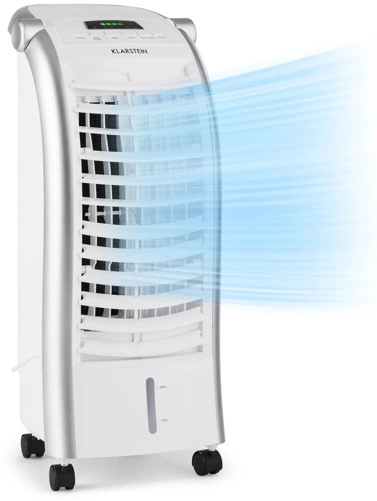 Klarstein Maxfresh, ventilátor, léghűtő, 4 v 1, 6L, 65W, távirányító, 2 x jégcsomag