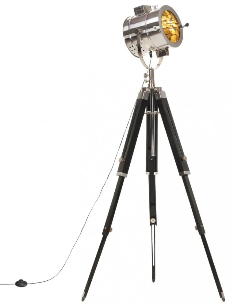 vidaXL háromlábú tömör mangófa állólámpa 165 cm