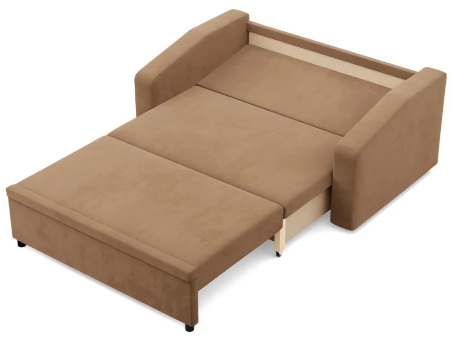 Zeus kanapé, szövet anyag, hab töltet, döntött kartámasz, barna