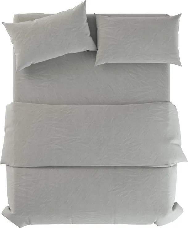 Szürkészöld kétszemélyes len ágyneműhuzat 200x200 cm Stone – Native Natural