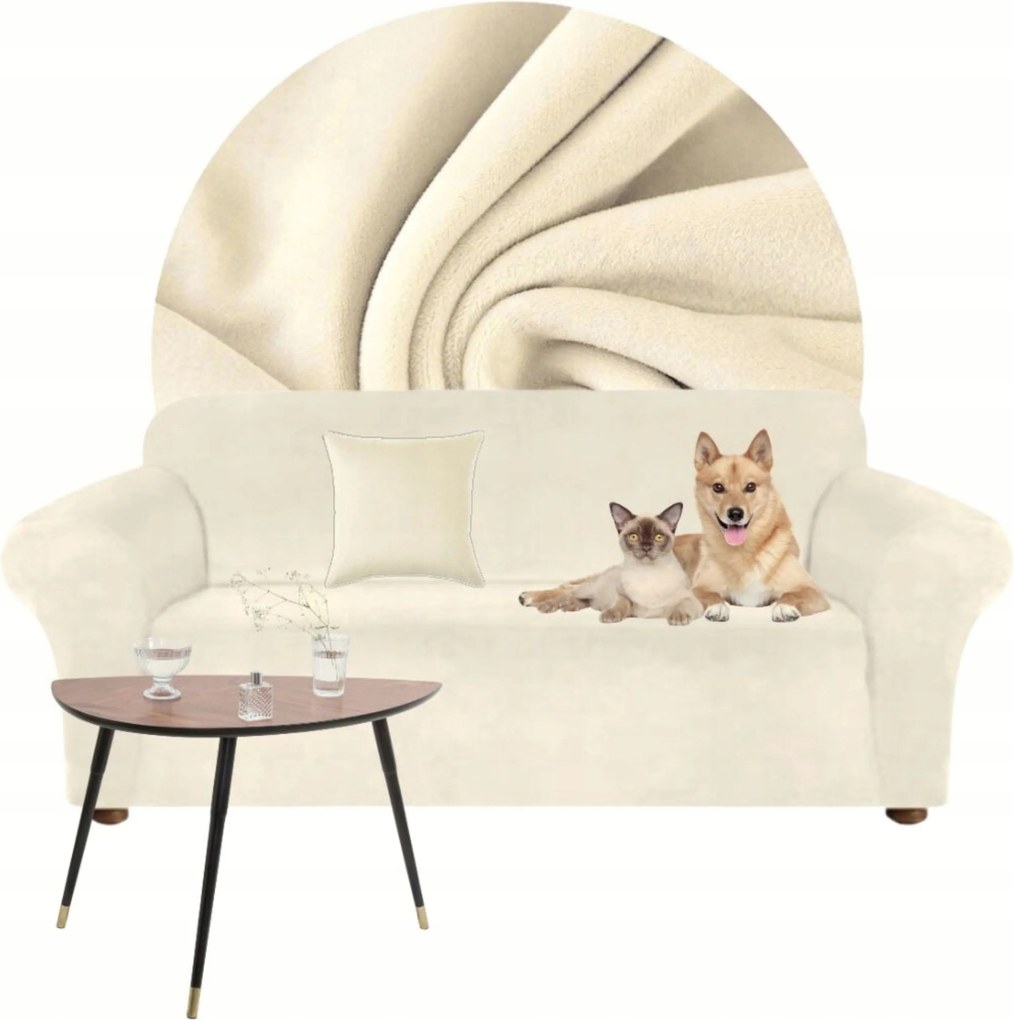 Kanapé Huzat Sarok Elasztikus Velúr Plüss Oeko Tex 190-230