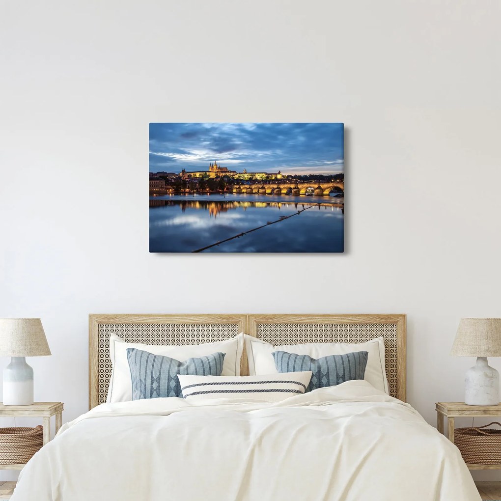 A prágai vár és a Károly-híd képe (90x60 cm)