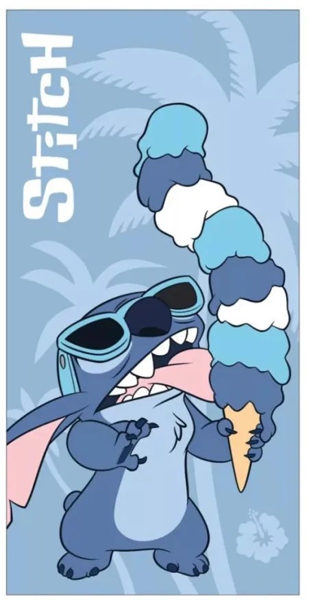 Disney Lilo és Stitch, A csillagkutya Ice Cream fürdőlepedő, strand törölköző 70x140cm (Fast Dry)