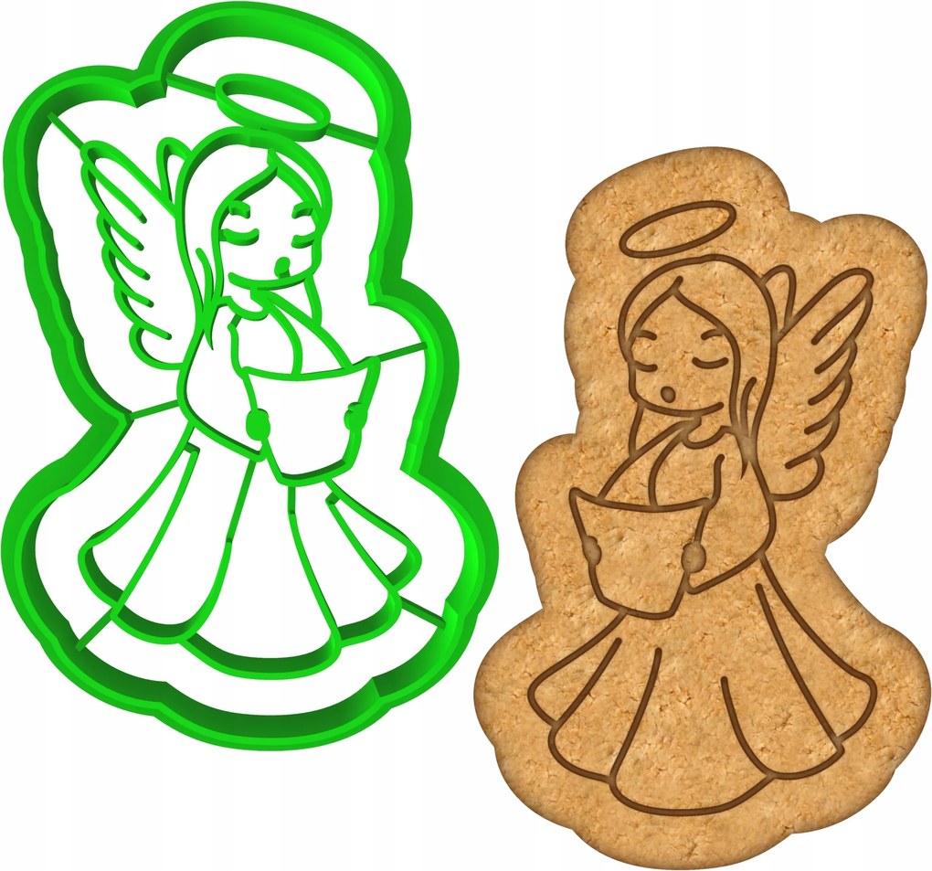 Húsvéti Forma Mézeskalács lyukasztó Húsvétra Angyalka 8cm