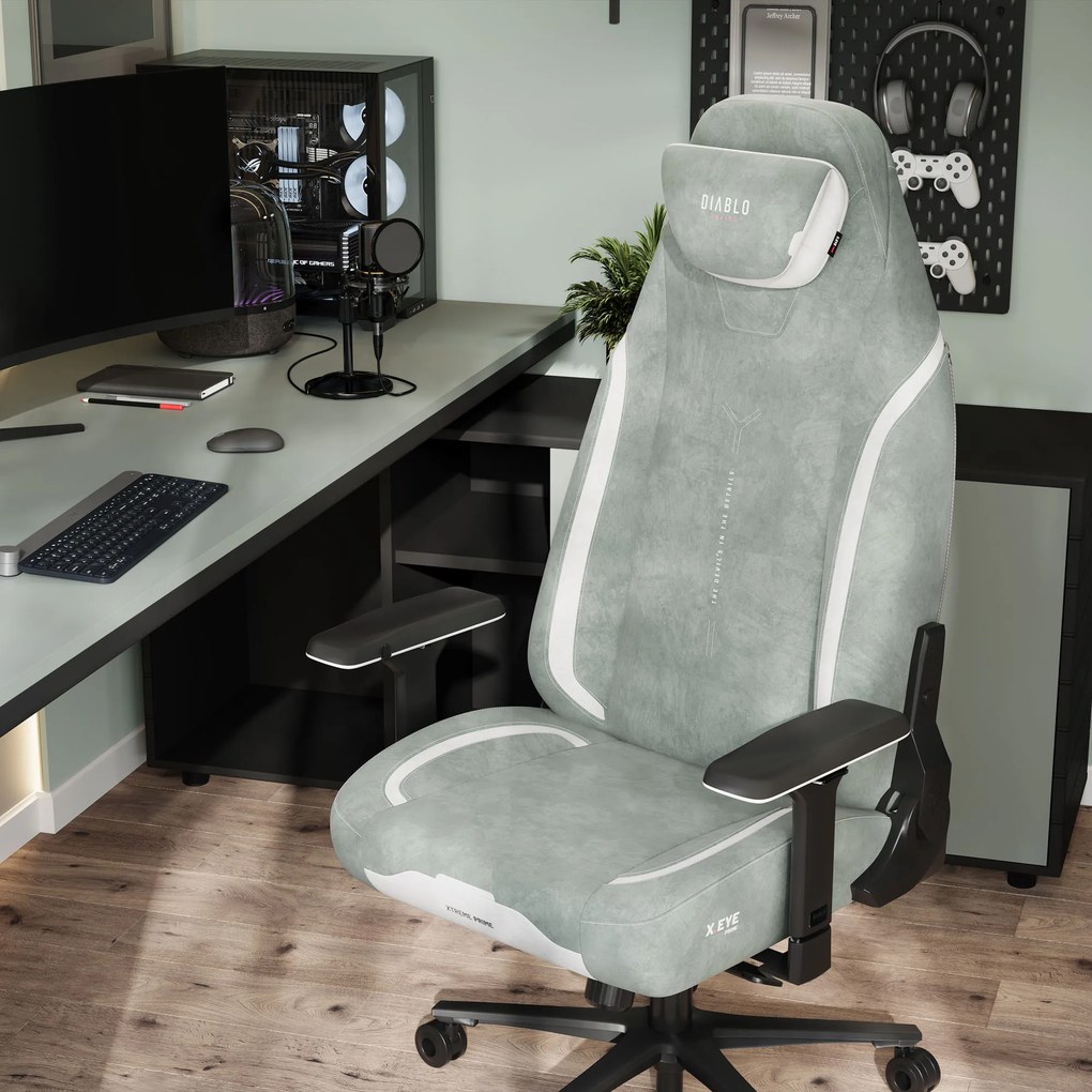 Gamer szék Normal Size zöld-fekete: Diablo X-Eye Prime Gothic Green
