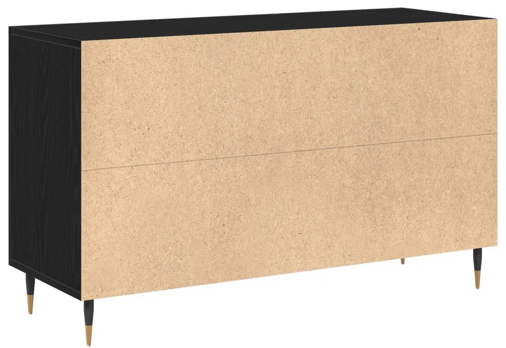 Oldalszekrény Fekete Tölgy 100x36x60 cm Mérnöki Fa