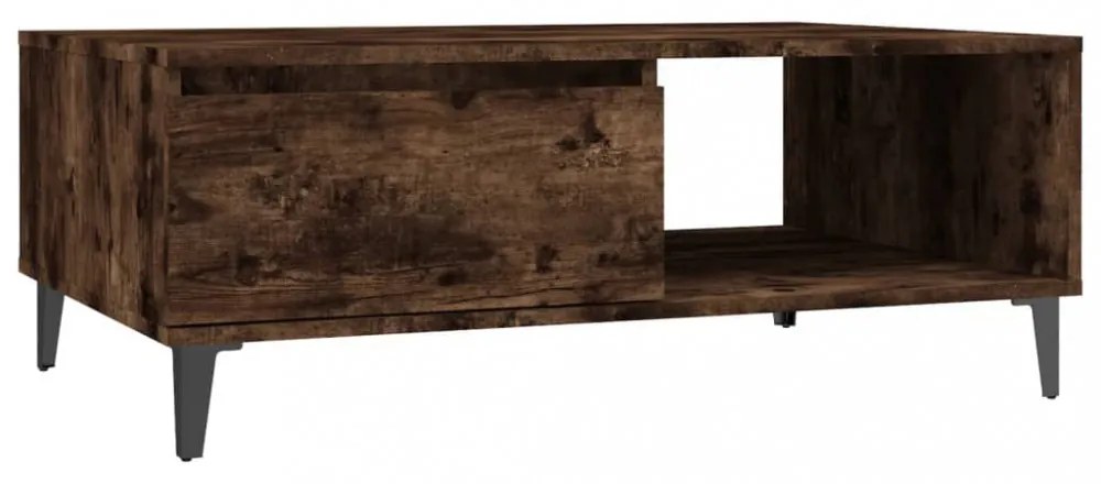 füstös tölgy színű fatermék dohányzóasztal 90 x 60 x 35 cm
