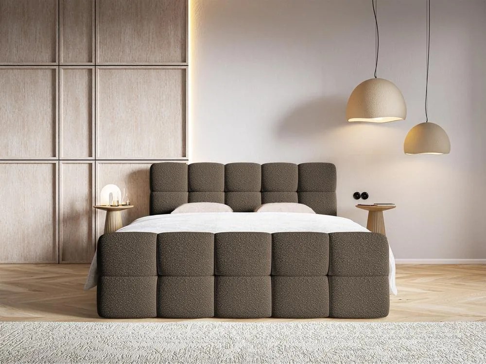 Kontinentális franciaágy 160 cm Cirsten 160C (ágyráccsal és matraccal) (tárolóhellyel) (bézs). Akció -15%. 1100157