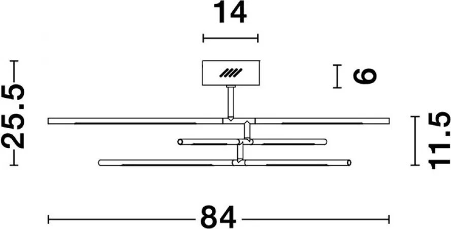 NOVALUCE 9180762 Modern LED Mennyezeti Lámpa LED IP20
