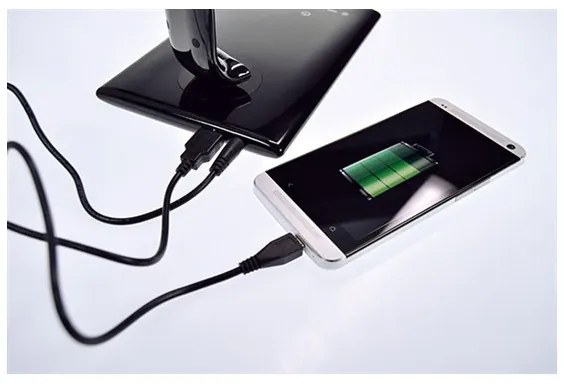 Solight WO37-W - LED dimmelhető asztali lámpa USB csatlakozó LED/12W/230V fehér