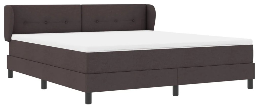 Boxspring Ágy Matrac 180x200 cm Sötétbarna Szövet