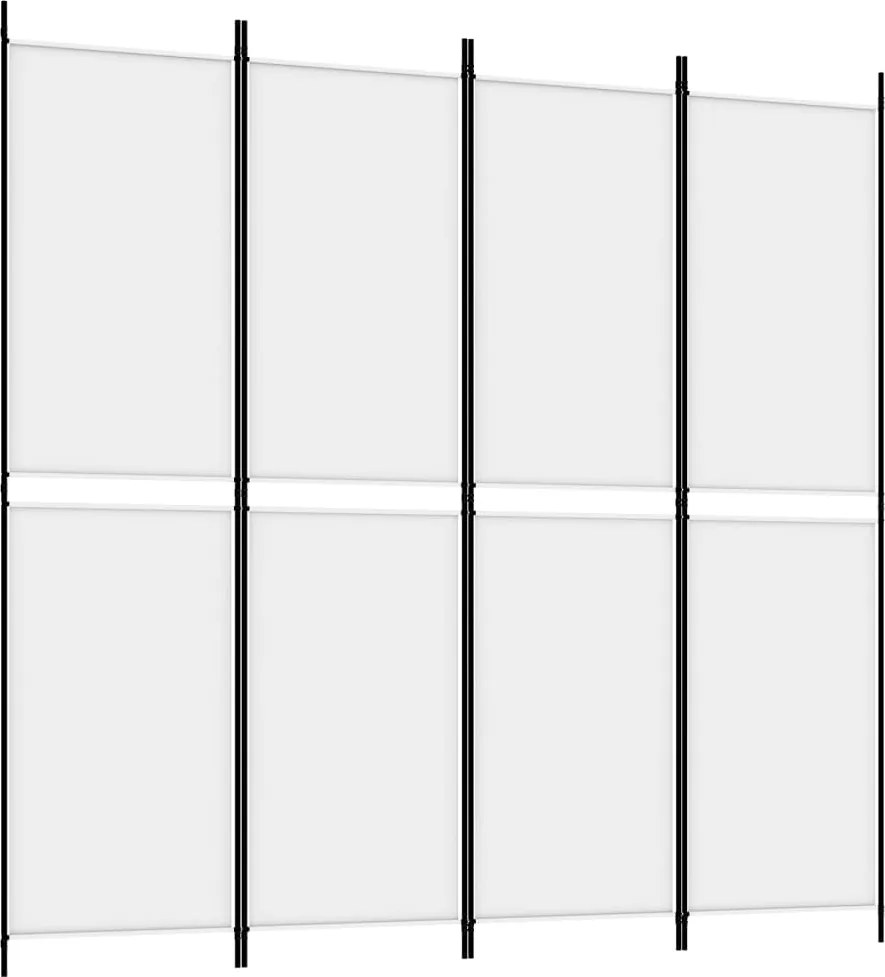 vidaXL 4 paneles fehér szövet térelválasztó 200 x 200 cm