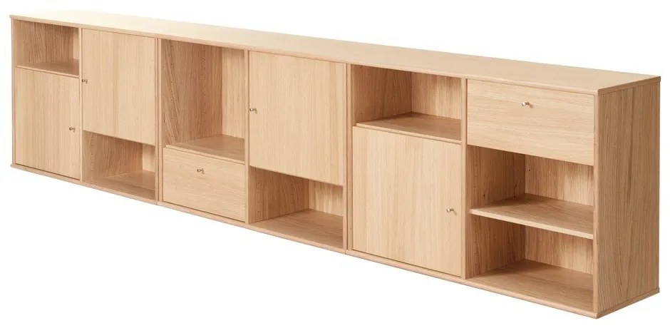 Alacsony komód tölgyfa dekorral 267x61 cm Mistral - Hammel Furniture