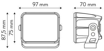 LED Autós spotlámpa DUO BLACK LED/40W/9-36V IP69 6000K szögletes