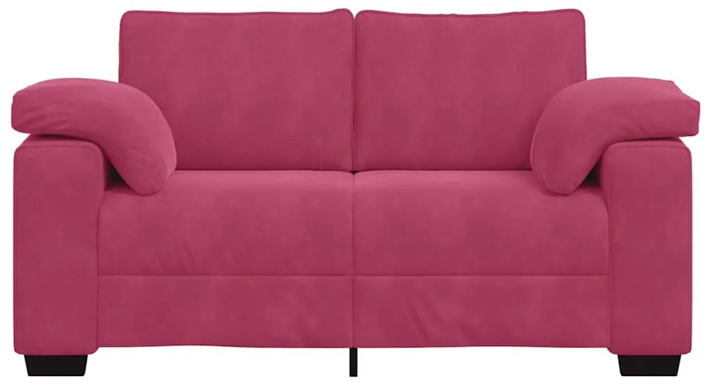 bordó bársony loveseat kanapé 120 cm
